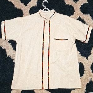 Creamy white medium button up